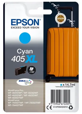 Epson DURABrite Ultra 405XL azurová / Inkoustová náplň / 14.7 ml