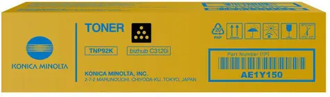 Konica Minolta TNP92K originální toner černá / pro Minolta bizhub C3120i / 6.000 stran