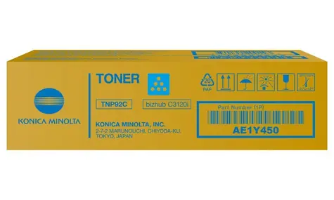 Konica Minolta TNP92C originální toner modrá / pro Minolta bizhub C3120i / 4.000 stran