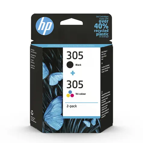 HP 6ZD17AE originální cartridge 305 tříbarevná + černá / HP DeskJet 2320 & HP DeskJet 2720 