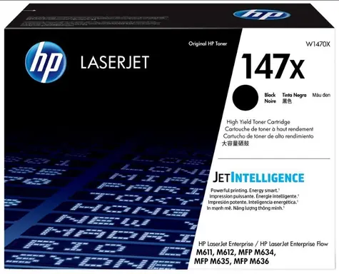 HP 147X originální toner černá / pro HP LaserJet Enterprise M610 & M611 & M612 / 25.200 stran