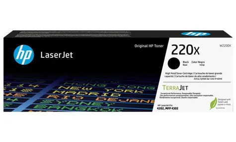 HP 220X originální toner černá / pro HP Color LaserJet Pro 4202dn & 4202dw / 7.500 stran