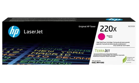 HP 220X originální toner purpurová / pro HP Color LaserJet Pro 4202dn & 4202dw / 5.500 stran