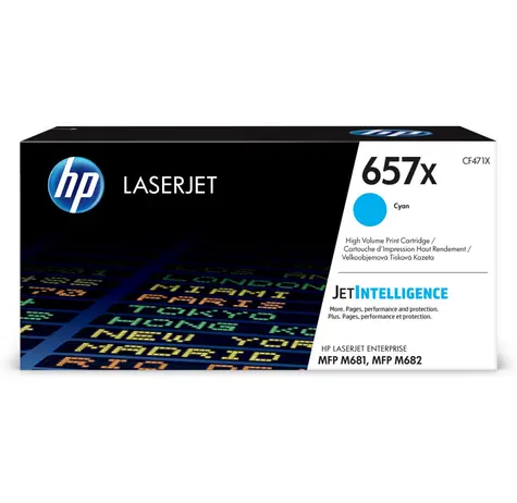 HP 657X originální toner modrá / pro HP Color LaserJet Enterprise M681dh & M681f & M681z Flow / 23.000 stran