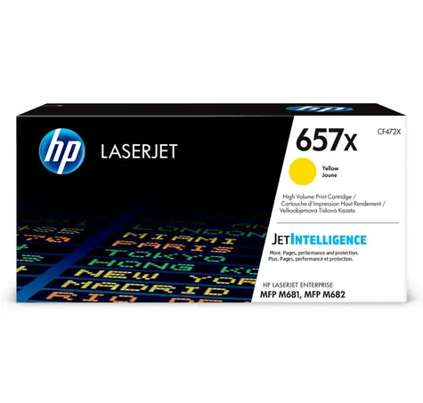 HP 657X originální toner žlutá / pro HP Color LaserJet Enterprise M681dh & M681f & M681z Flow / 23.000 stran