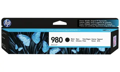 HP 980 (D8J10A) originální inkoustová náplň černá / pro HP Officejet Enterprise X555dn & X555xh & X585dn / 10.000 stran
