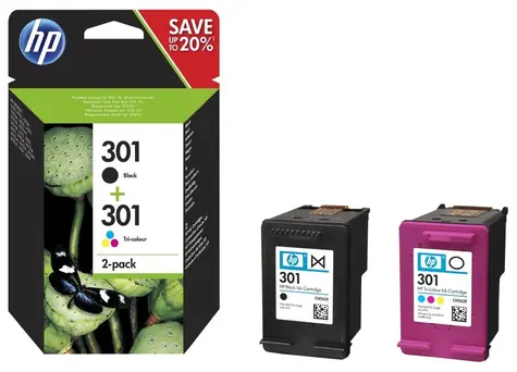 HP 301 (N9J72AE) inkoustová kazeta multipack CMYK / pro HP Deskjet 1050A & 1510 & 2050 & 2050A / 3ml