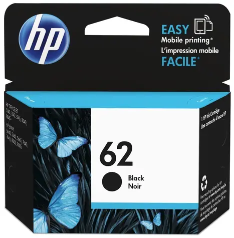 HP 62 (C2P04AE) inkoustová kazeta černá / pro HP ENVY 5540 & 5640 & 5646 & OfficeJet 200 & 250 / 200 stran