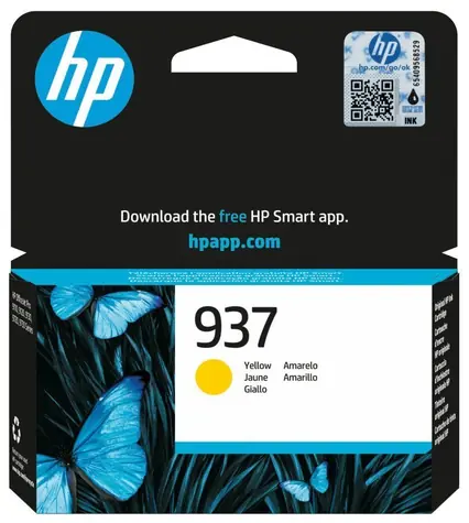 HP 937 inkoustová kazeta žlutá / pro HP OfficeJet Pro 9120e & 9122e & 9125e & 9132e / 800 stran