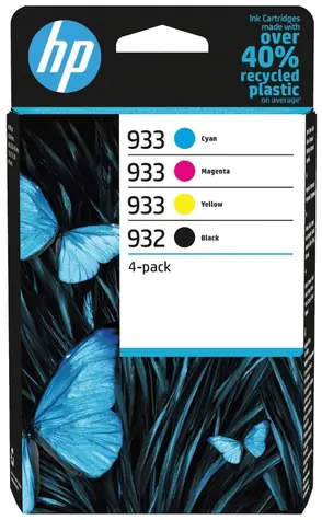 HP 932/933 (6ZC71AE) inkoustová kazeta CMYK / pro HP OfficeJet 6100 & 6600 & 6700 & 7110 & 7110 Wide / 8.5ml + 3x 4ml