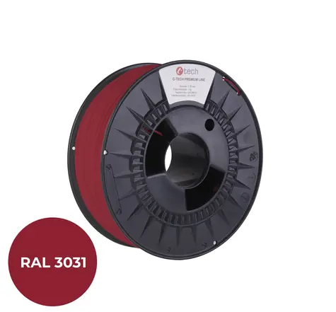 C-TECH PREMIUM LINE Filament ABS orientální červená | RAL3031 | 1.75mm | 1kg