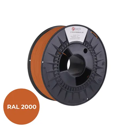 C-TECH PREMIUM LINE Filament ABS žlutooranžová | RAL2000 | 1.75mm | 1kg