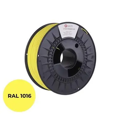 C-TECH PREMIUM LINE Filament PETG sírová žlutá | RAL1016 | 1.75mm | 1kg