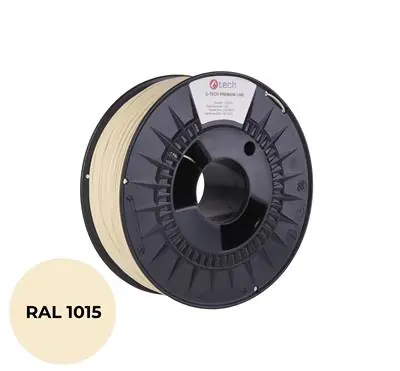 C-TECH PREMIUM LINE Filament PETG slonová kost světlá | RAL1015 | 1.75mm | 1kg
