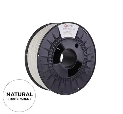 C-TECH PREMIUM LINE Filament PETG transparentní | 1.75mm | 1kg