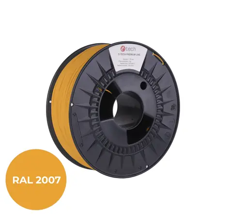 C-TECH PREMIUM LINE Filament PLA luminiscenční světlá oranžová | RAL2007 | 1.75mm | 1kg