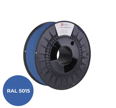 C-TECH PREMIUM LINE Filament PLA nebeská modrá | RAL5015 | 1.75mm | 1kg