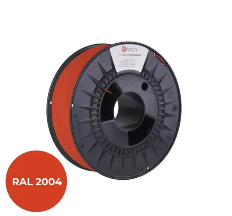 C-TECH PREMIUM LINE Filament PLA oranžová pravá | RAL2004 | 1.75mm | 1kg