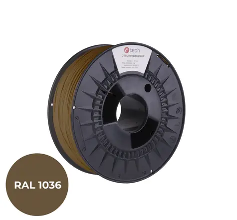 C-TECH PREMIUM LINE Filament PLA perleťová zlatá | RAL1036 | 1.75mm | 1kg