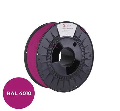 C-TECH PREMIUM LINE Filament PLA telekomunikační fialová | RAL4010 | 1.75mm | 1kg