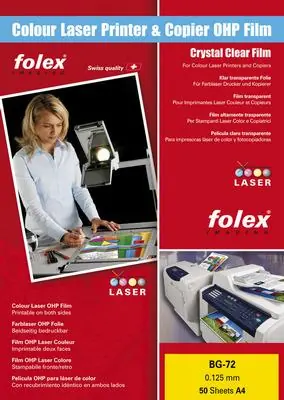 folex BG-72 čirá A4 / Čirá fólie o síle 125 mic / laser / balení 100 ks