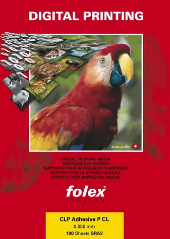 folex CLP Adhesive P CL - SRA3 / Lesklá čirá polyesterová samolepící fólie / laser / 200 ks