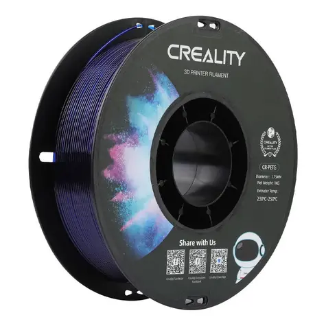 Creality Filament CR-PETG transparentní modrá / struna pro 3D tiskárnu / PETG / 1.75mm / 1kg