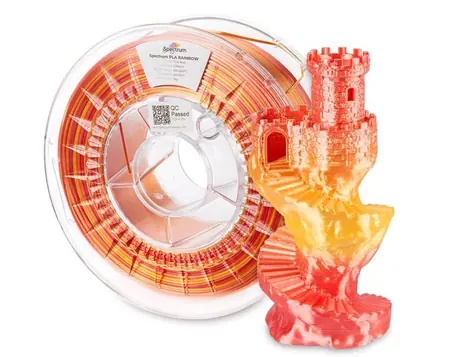 Spectrum 81017 3D filament PLA Silk Rainbow fire-red | 1.75mm | 1000g