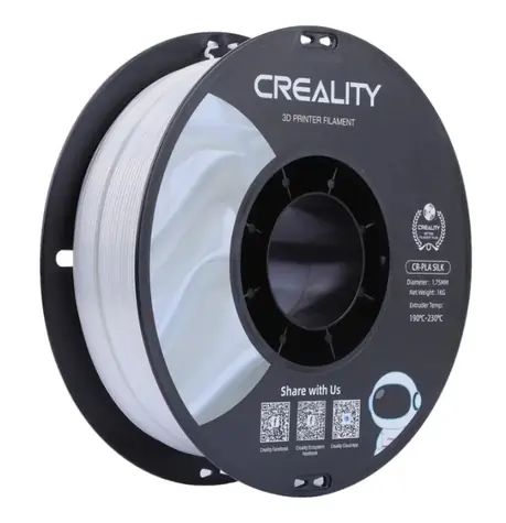 Creality Filament CR-Silk PLA bílá / struna pro 3D tiskárnu / PLA / 1.75mm / 1kg