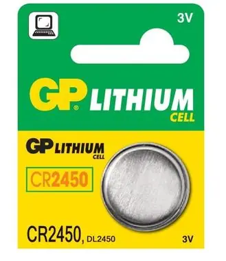 GP CR2450, knoflíková lithiová baterie kompatibilní s CR2450 / 5ks 