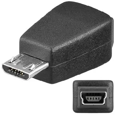 PremiumCord USB redukce  Mini 5 PIN/female  -  Micro USB/male