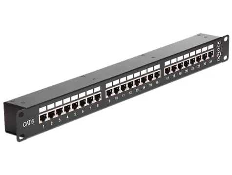 DeLock 19” Coupler Patch Panel 24 Port Cat.6