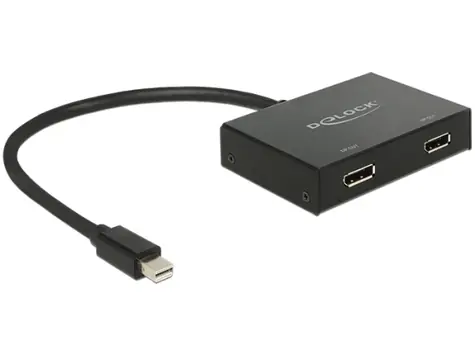 DeLock Displayport 1.2 Rozbočovač 1 x mini Displayport in > 2 x Displayport out 4K