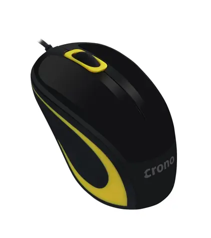 Crono CM643Y černo-žlutá / Optická myš / 1000DPI / USB 
