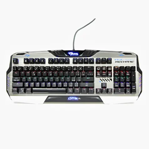 E-BLUE Mazer Mechanical 729 (CZ) / Herní klávesnice / drátová (USB) / CZ / mechanická / podsvícená / černá
