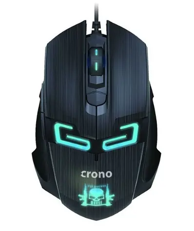 Crono CM647 černá / Herní optická myš / 1600DPI / USB / modré LED podsvícení