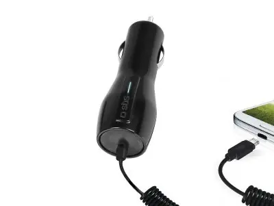 SBS Autonabíjačka s microUSB kabelem 1000 mAh černá