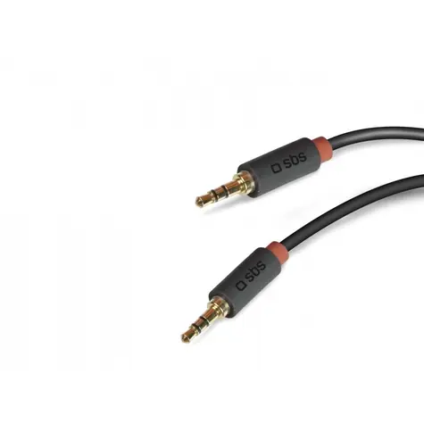 SBS AUX kabel 3.5mm Jack 1.5 m černá