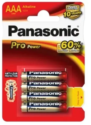 Panasonic - Pro Power AAA 4ks / mikrotužková alkalická baterie 