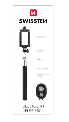 SWISSTEN Bluetooth Selfie Stick černá 