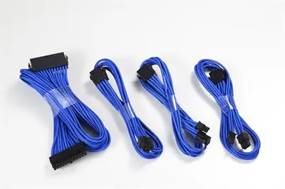 Phanteks sada prodlužovacích kabelů modrá / 50cm / 24-Pin ATX / 8-Pin EPS / 2x 6+2-Pin PCIe