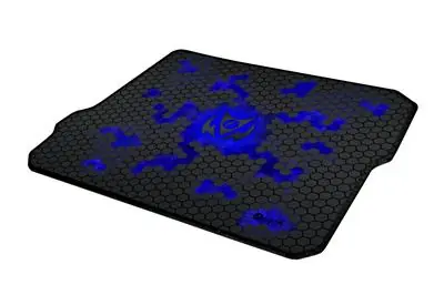 C-TECH ANTHEA CYBER BLUE / Herní podložka pod myš / 320x270x4mm / obšité okraje