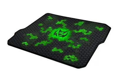 C-TECH ANTHEA CYBER GREEN / Herní podložka pod myš / 320x270x4mm / obšité okraje