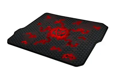 C-TECH ANTHEA CYBER RED / Herní podložka pod myš / 320x270x4mm / obšité okraje
