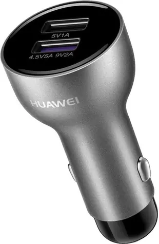 HUAWEI Autonabíječka AP38 černo-stříbrná / 4.5A / 2xUSB / rychlé nabíjení