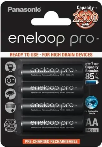 Panasonic Eneloop Pro Nabíjecí baterie AA 2500mAh / Ni-MH / 4ks / Blistr