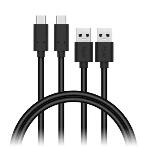 CONNECT IT Wirez USB-C (Type C) - USB 1m černá / 2 ks v balení