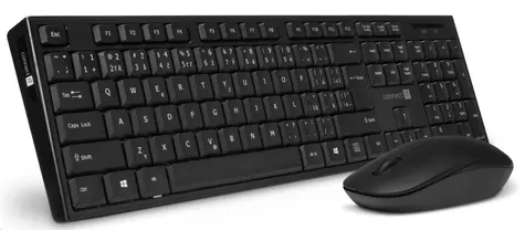 CONNECT IT CKM-7500-CS Combo černá / Set bezdrátové klávesnice + myši / CZ + SK layout / USB / 1000DPI 