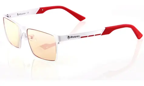 AROZZI VISIONE VX-800 herní brýle bíločervené obroučky / jantarová skla