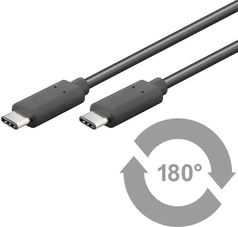 MicroConnect USB3.1 Type C (M) - Type C (M) 0.5m černá